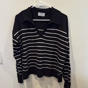 Striped Sweater w/ V Neckline